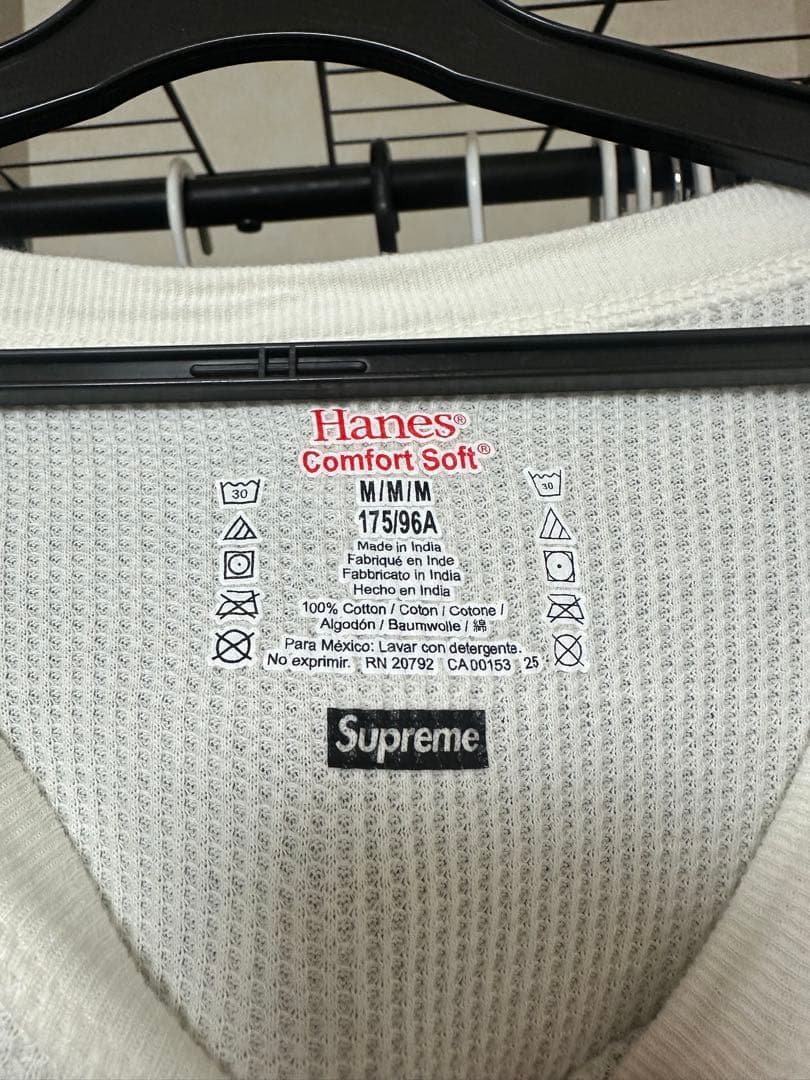 Supreme骨サーマル　Hanes Mサイズ