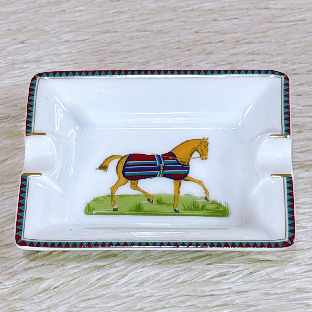 ✨新品・未使用✨HERMES エルメスアッシュトレイ灰皿4客セット馬デザイン