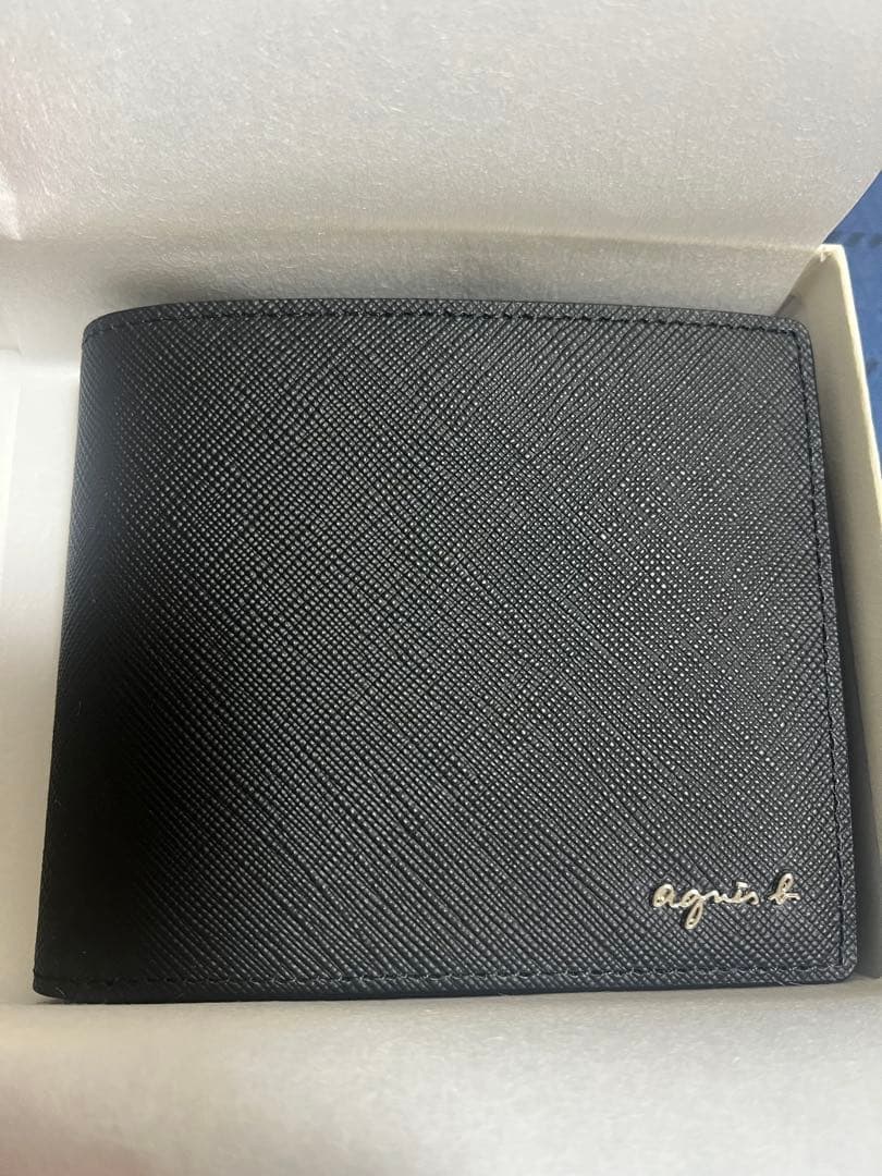 agnes b二つ折り財布ブラック