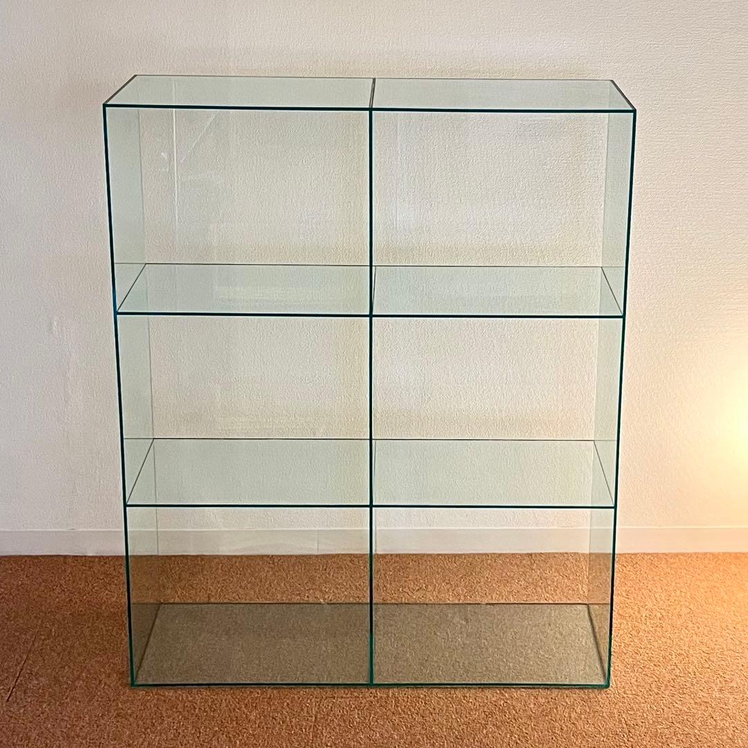 A*I様 美品 ミッドセンチュリー ガラスシェルフ 透明ラック コレクション デ