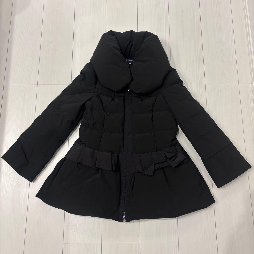 M'S GREACY 黒のショートダウンコート