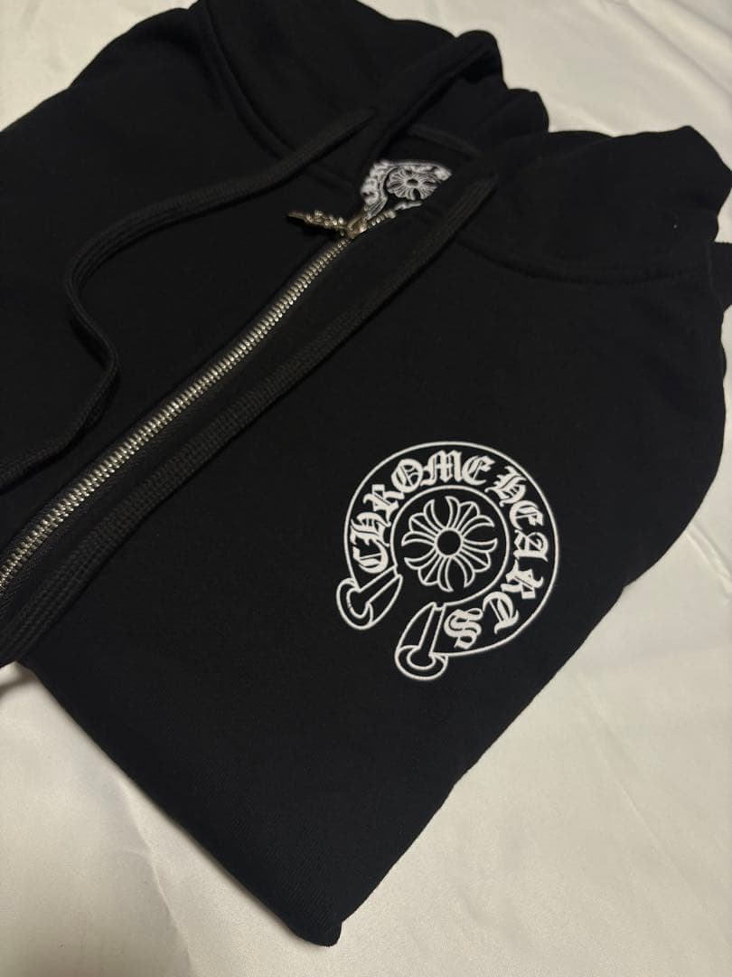 即日発送　Chrome Hearts ブラック フルジップパーカー