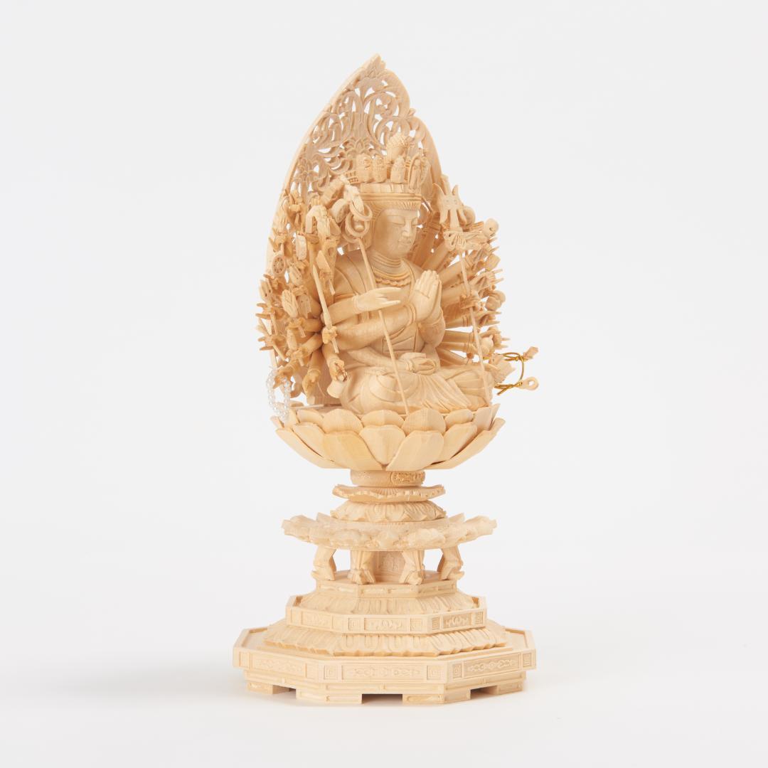 桧　２.５寸　千手観音 仏像 #047