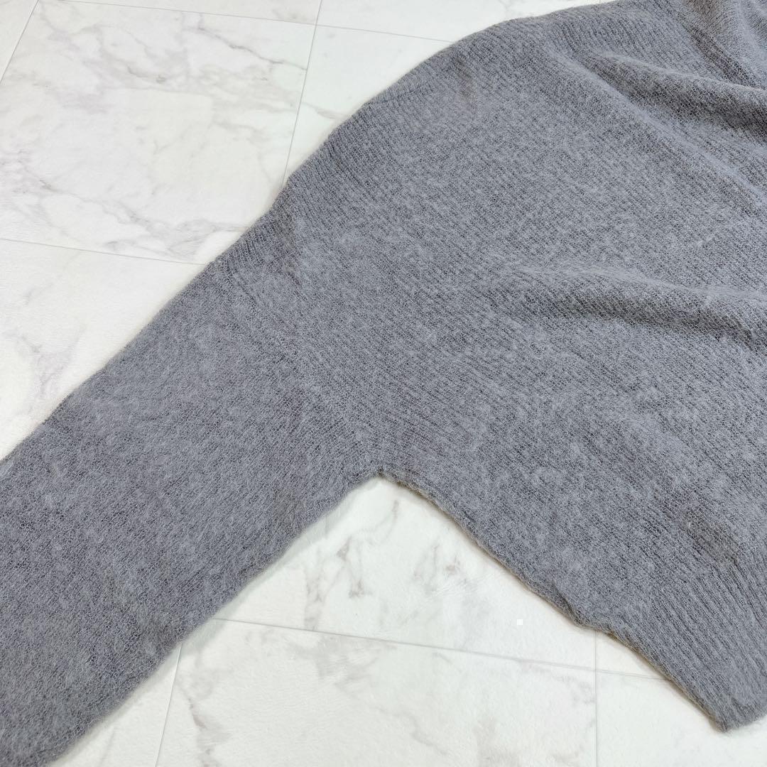【美品】BEARDSLEY ビアズリー モヘアルーズニット長袖ニット　グレー
