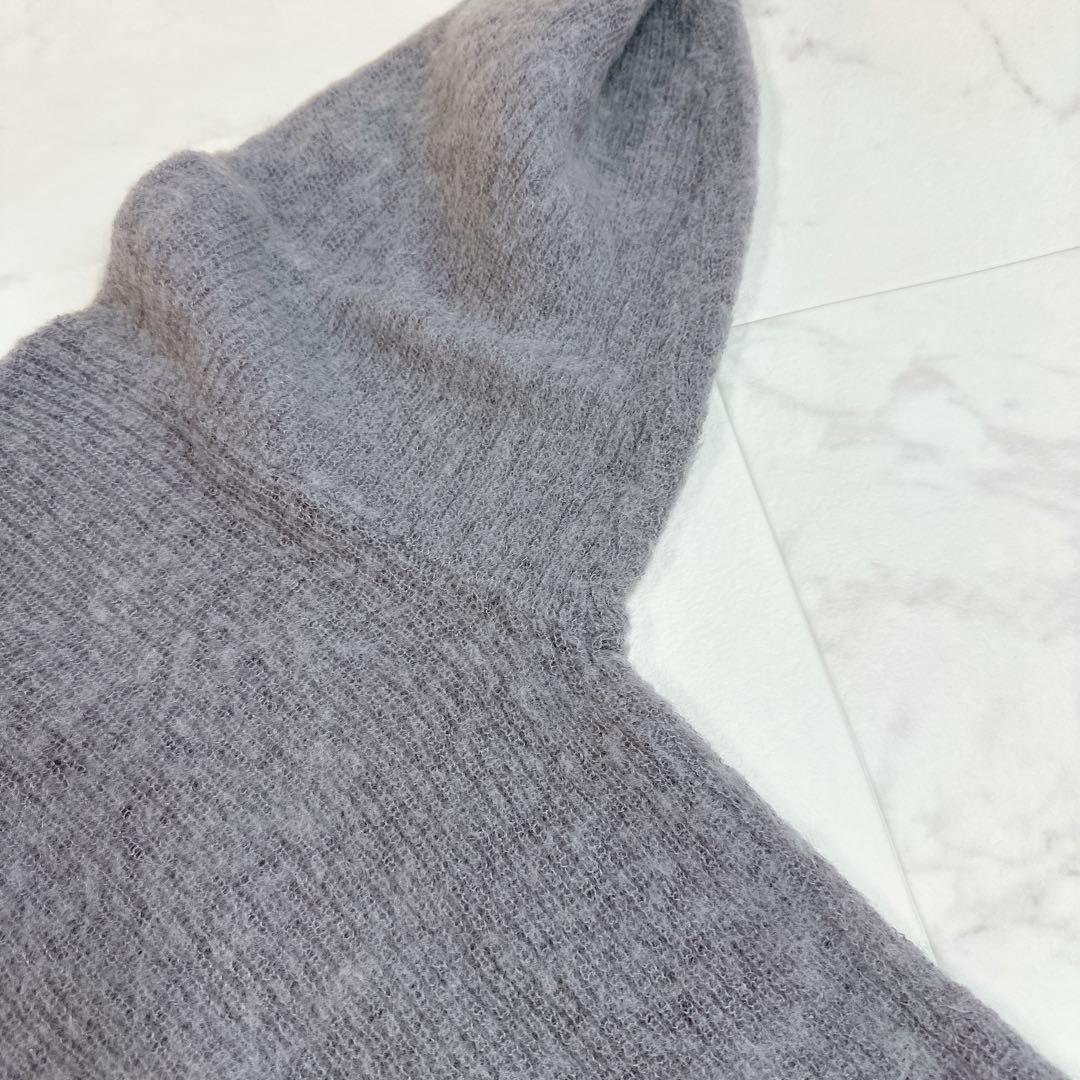 【美品】BEARDSLEY ビアズリー モヘアルーズニット長袖ニット　グレー
