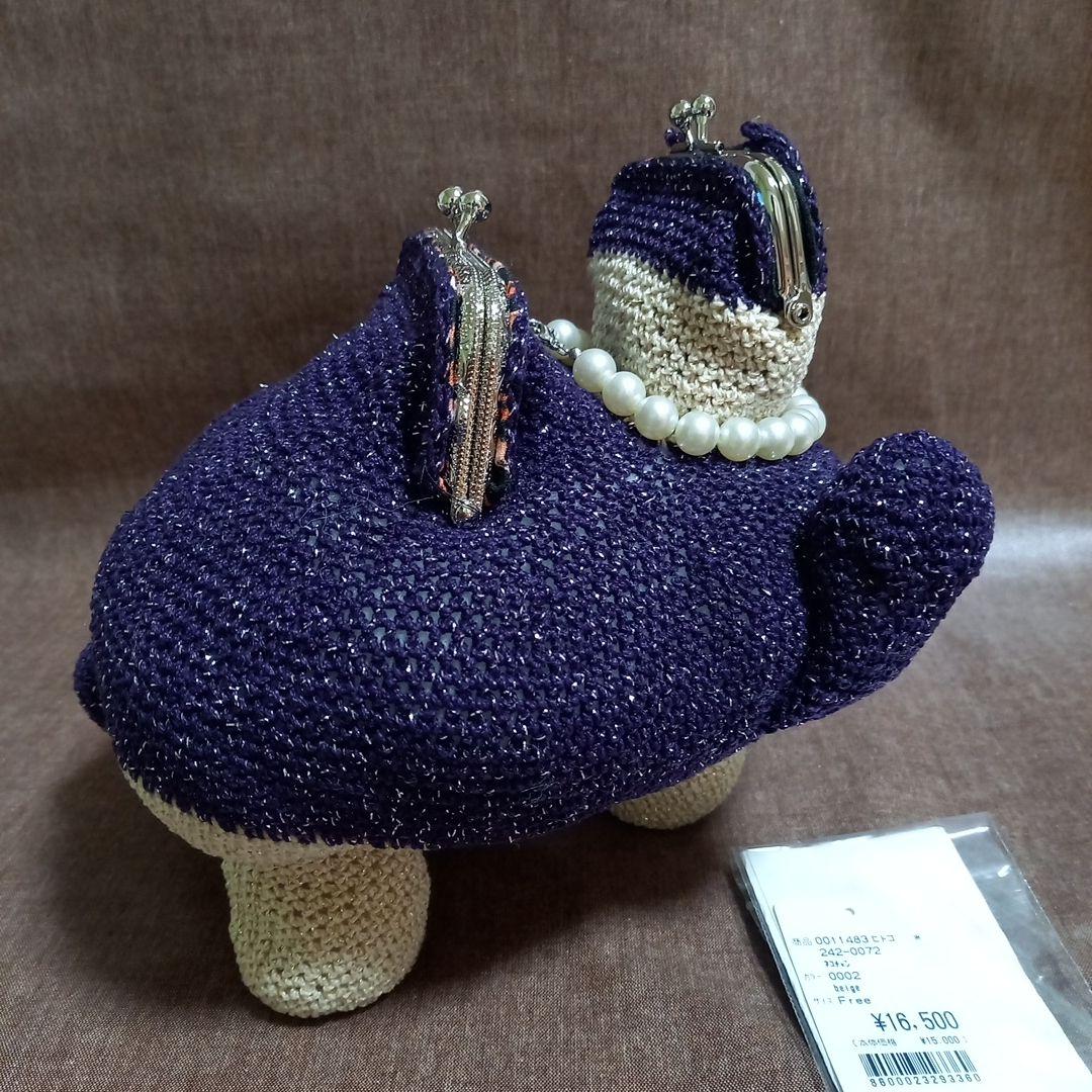 新品　アッシュペーフランス　hitoco がま口　猫　作家　ハンドメイド