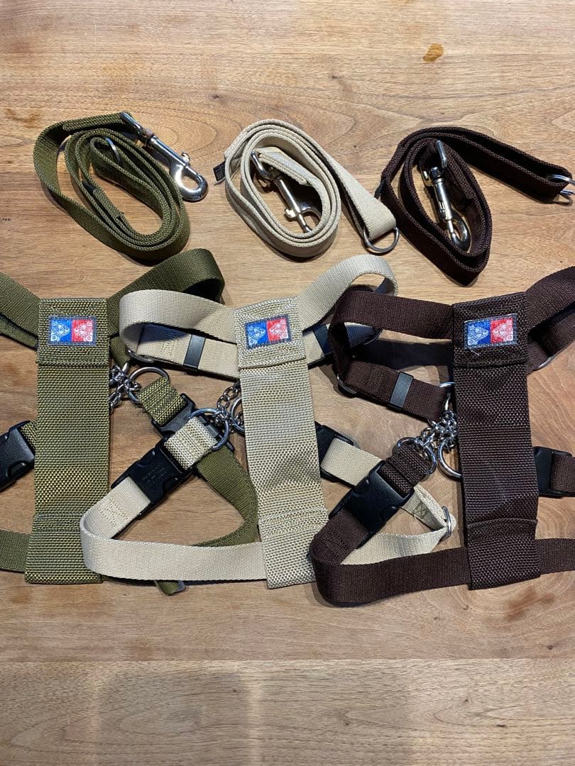 ※BULLDOSS チョークハーネス（フレンチブル犬用）3点セット