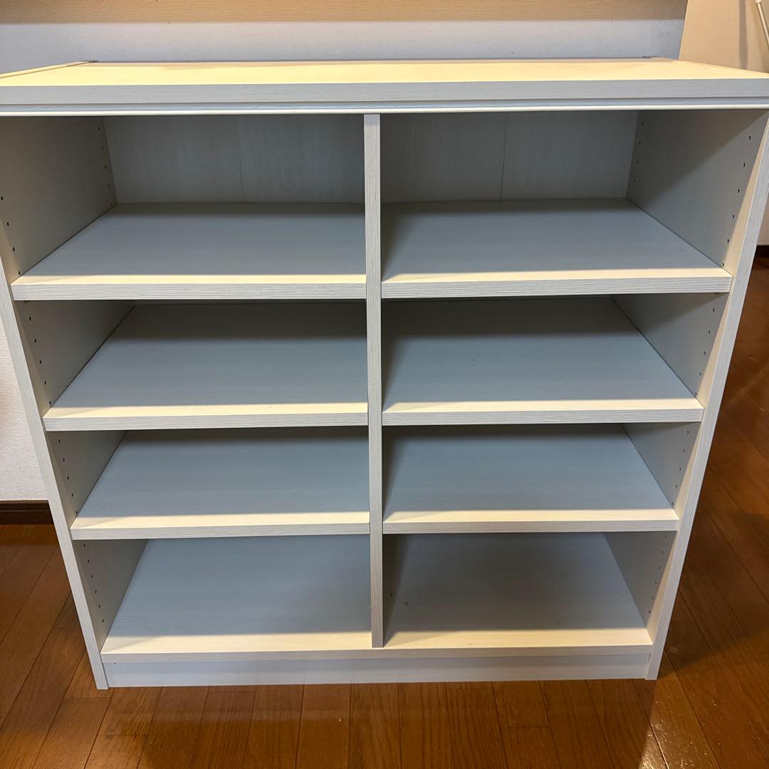 【美品】 セミオーダーラック強化棚 奥行 44cm（幅90×高さ90cm WH)
