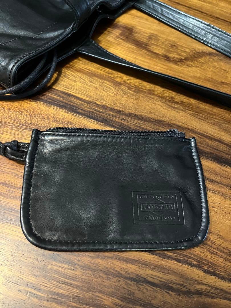 ポーター　porter 黒のレザートートバッグ