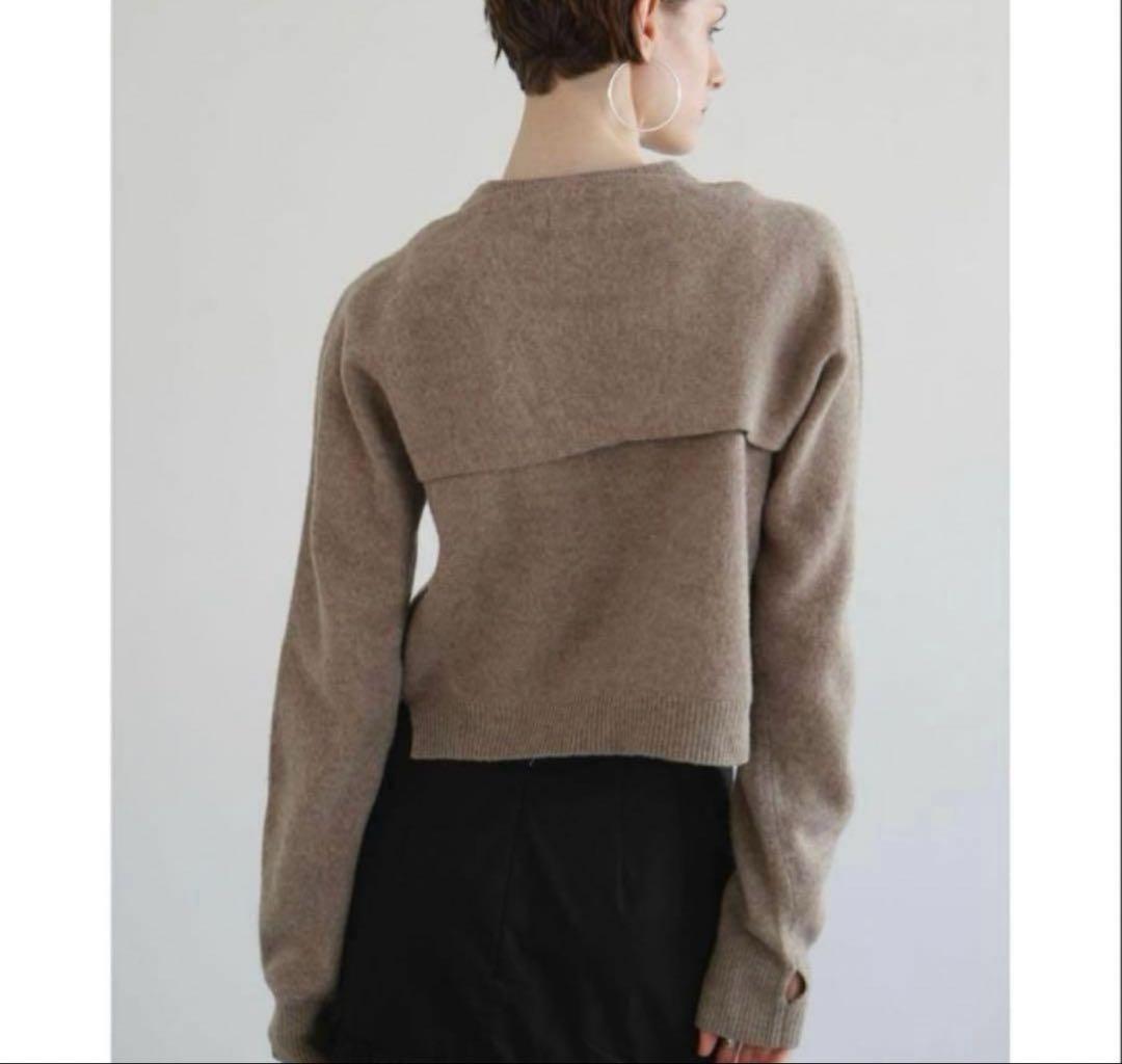 CLANE ARRANGE KNIT TOPS ベージュ 1