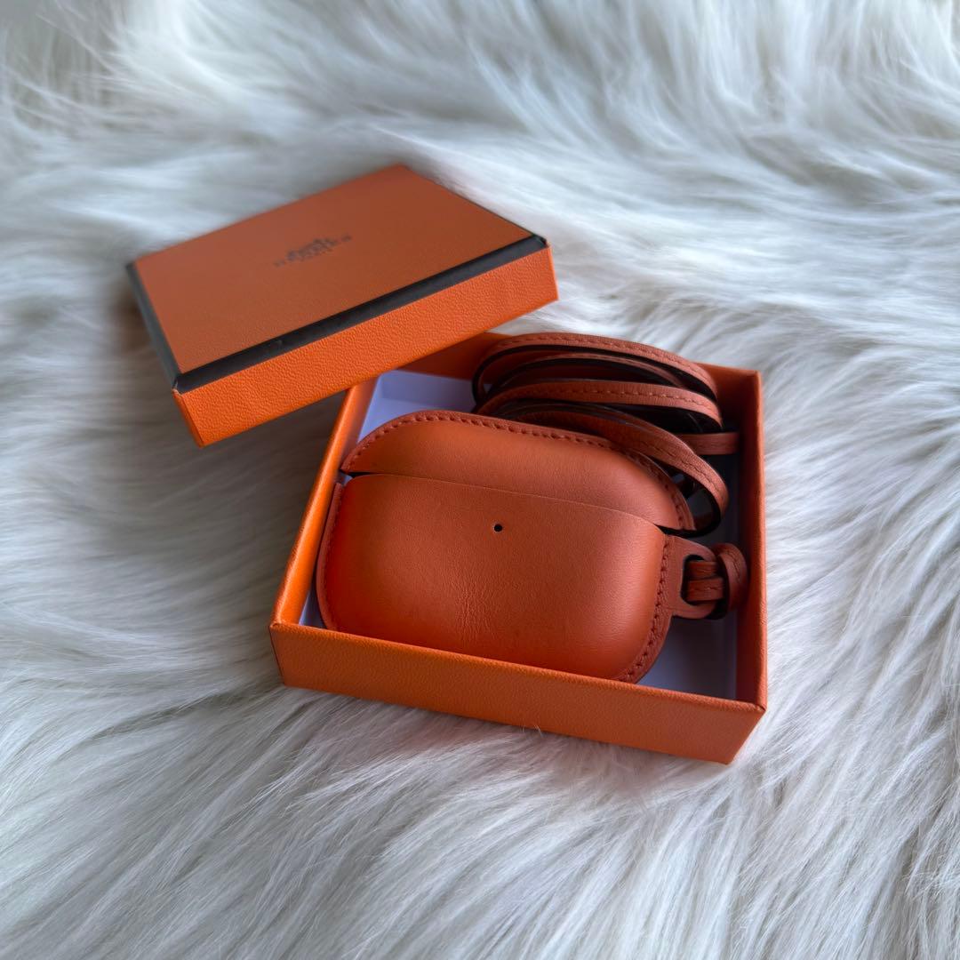 エルメス AirPods Pro イヤホン ケース ヴォースイフト オレンジ