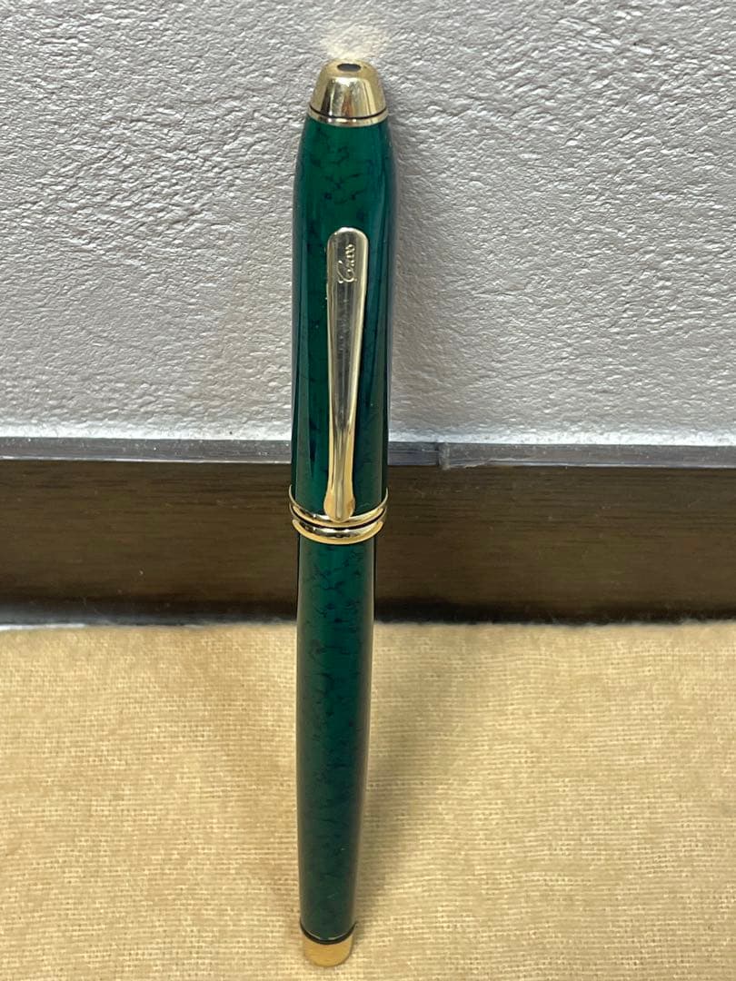 CROSSクロス万年筆タウンゼント マーブルグリーン 14K585 ゴールド金具