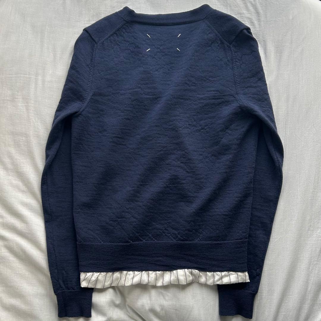 トップス Maison Margiela Navy cardigan