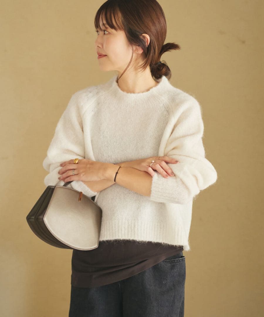 今季完売　Plage mohair mix YOU ニット　ホワイト