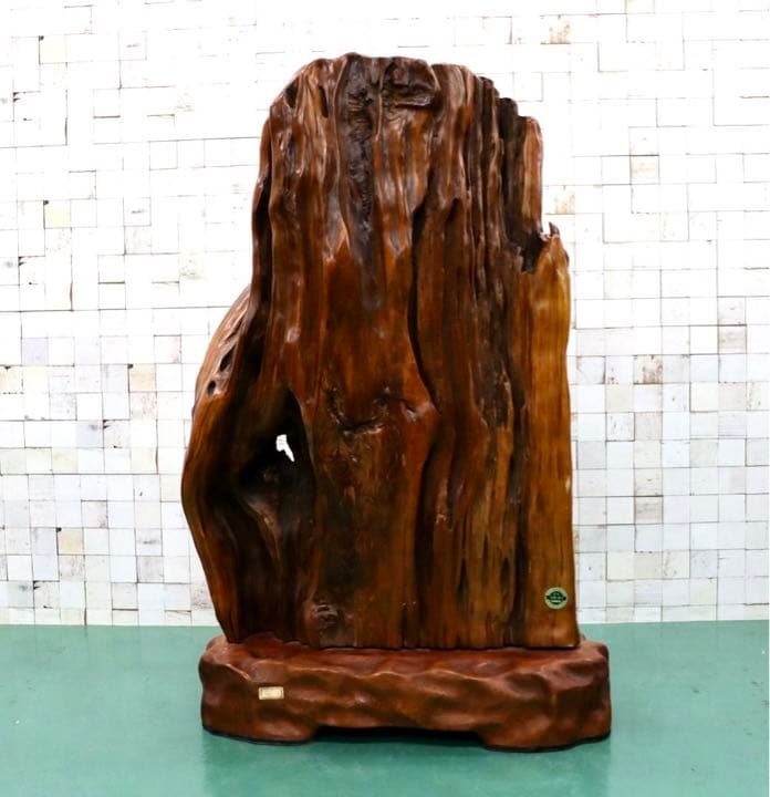 GMFS276○世界遺産屋久杉 無垢 一枚板 衝立 パーティション オブジェ 置