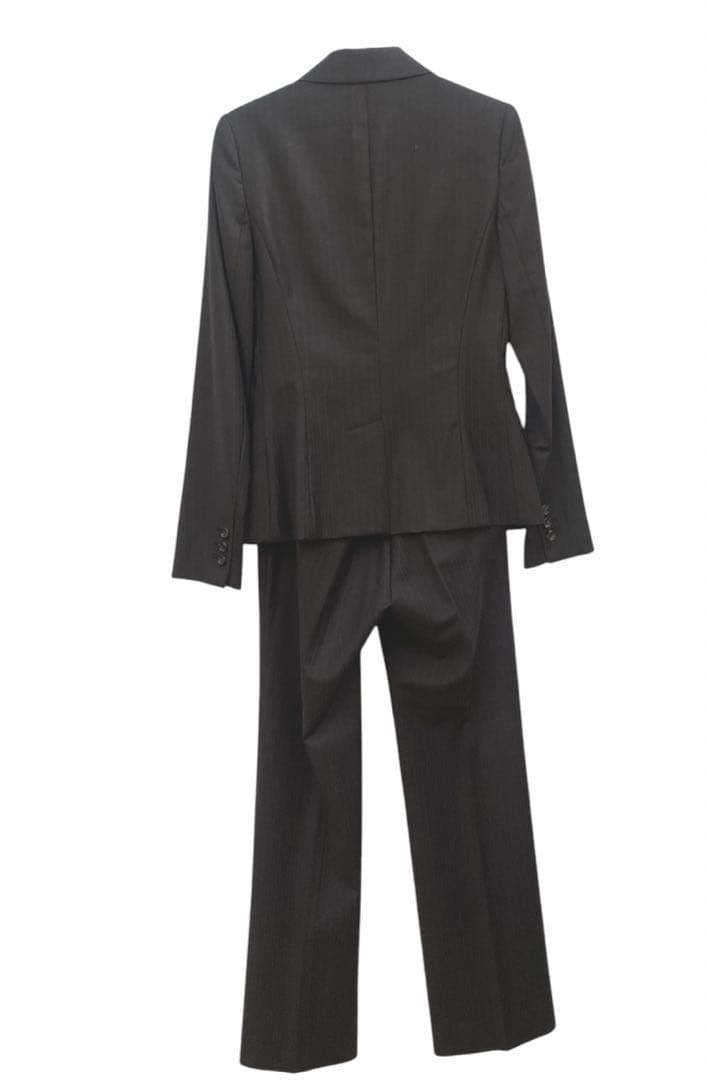 セオリーリュクス　パンツスーツ　セットアップ　ブラック　細ストライプ　M 美品