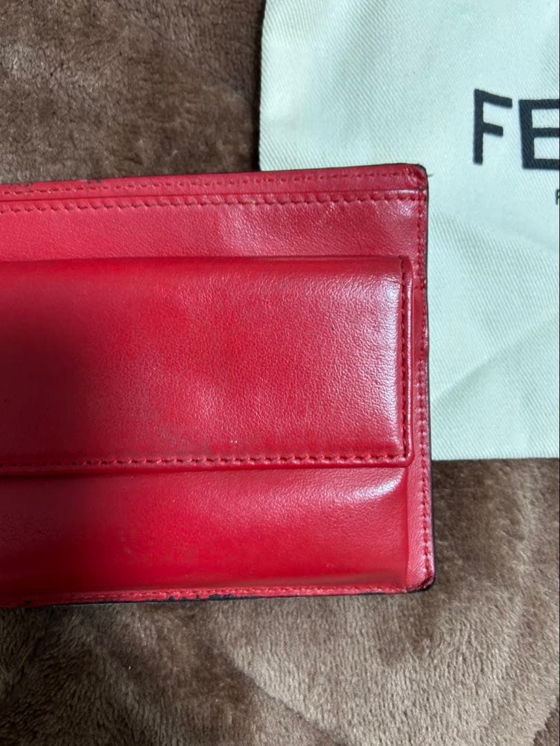 FENDI フェンディ モンスター　バグズアイ２つ折り財布　ウォレット　本革