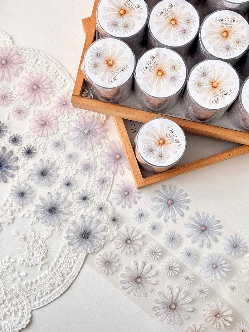 [GGAGGONG] Sunlit Daisy PET Tape マステ
