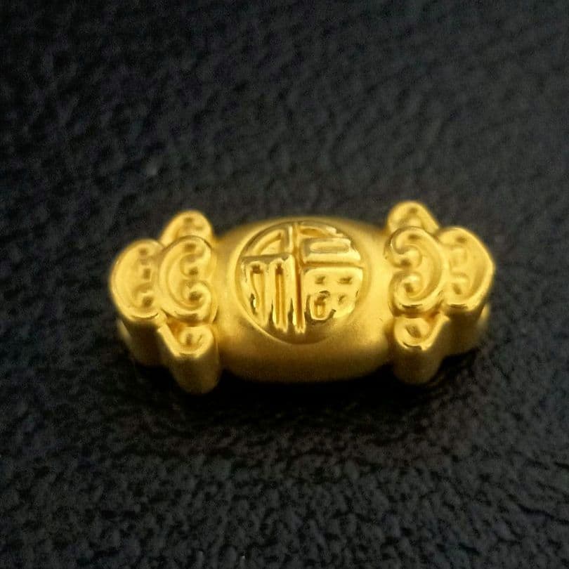 純金24K ゴールド「 梦金园足金999.9」刻印　美品