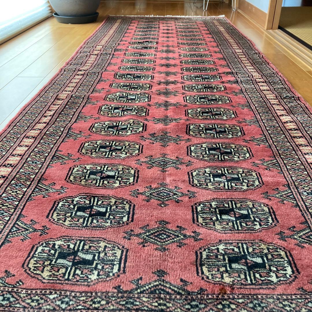 ヴィンテージラグ　トライバルラグ　パキスタン　ランナー