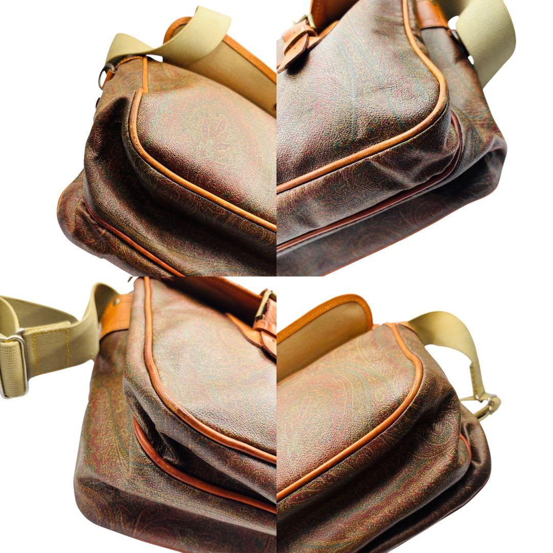 希少エトロ メッセンジャーバッグ ペイズリー 大容量 特大 肩掛け クロスボディ