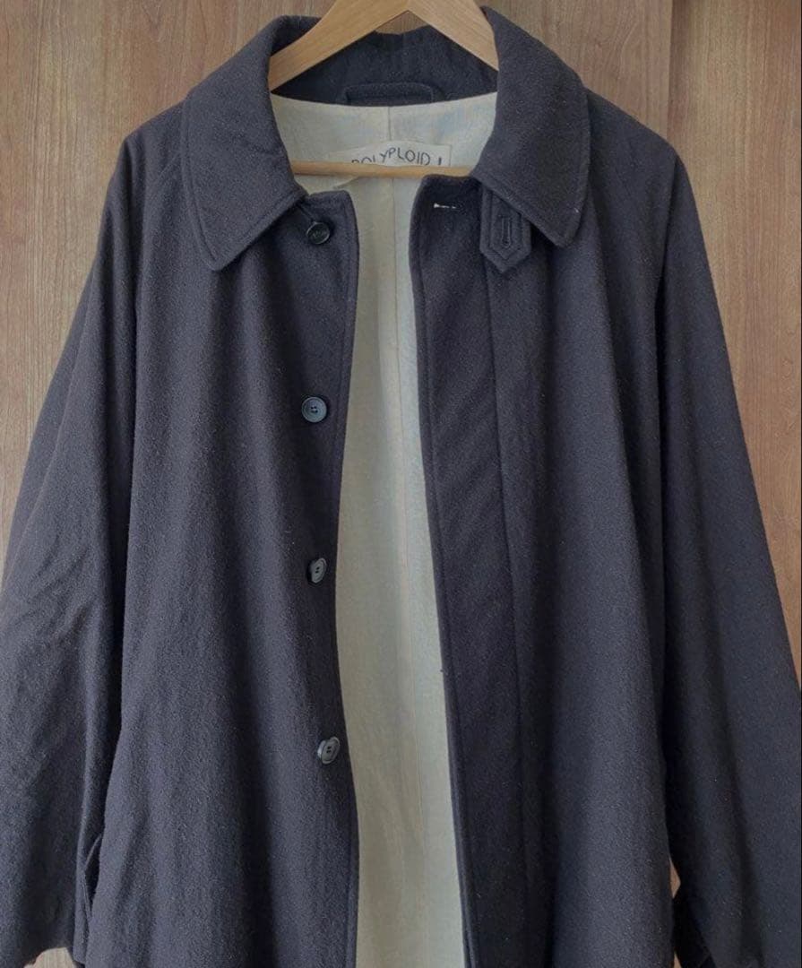 polyploid ロングコート ブラック