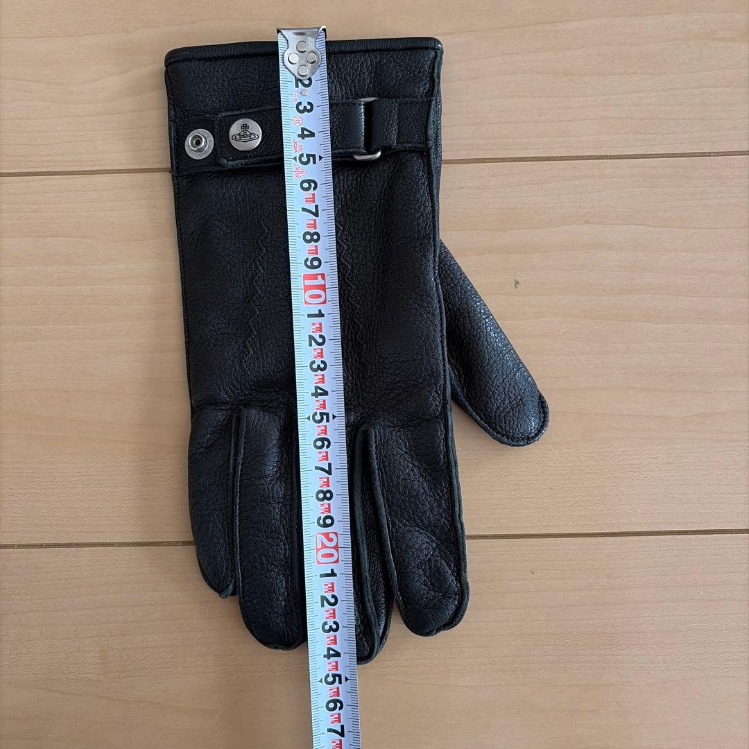 Vivienne Westwoodレザー製 黒 手袋 バックル付き