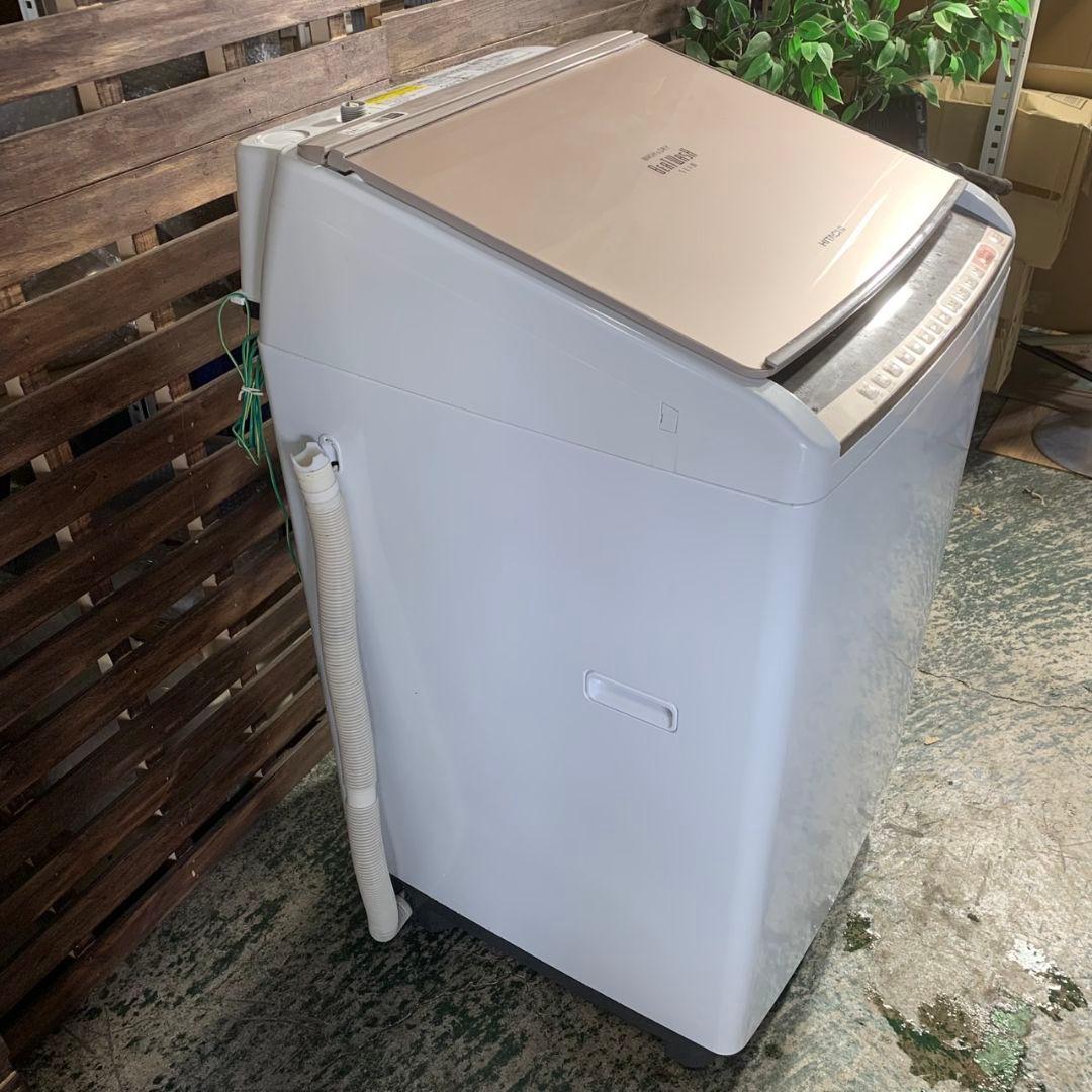 J153 日立 乾燥機付き洗濯機 ビートウォッシュBW-DV80C 脚破損箇所有