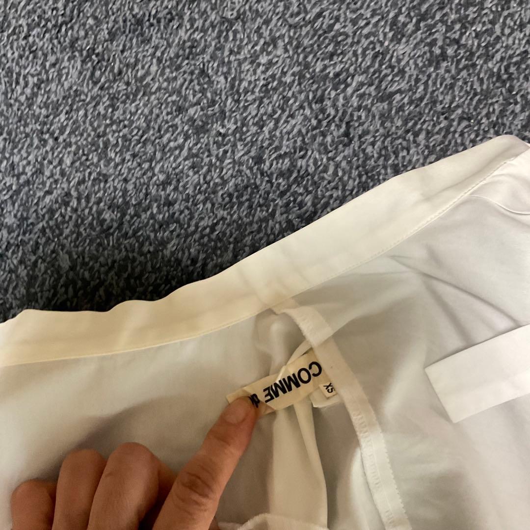 COMME des GARCONS パフスリーブリボンタイ半袖シャツ