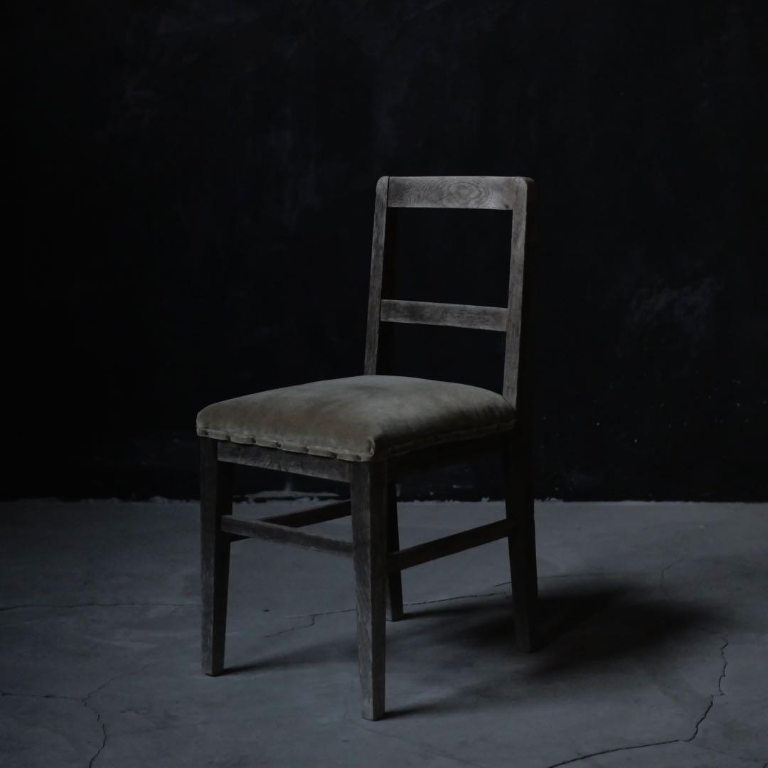 ダイニングチェア　椅子　張り替え済　古家具　古道具　アンティーク　昭和レトロ