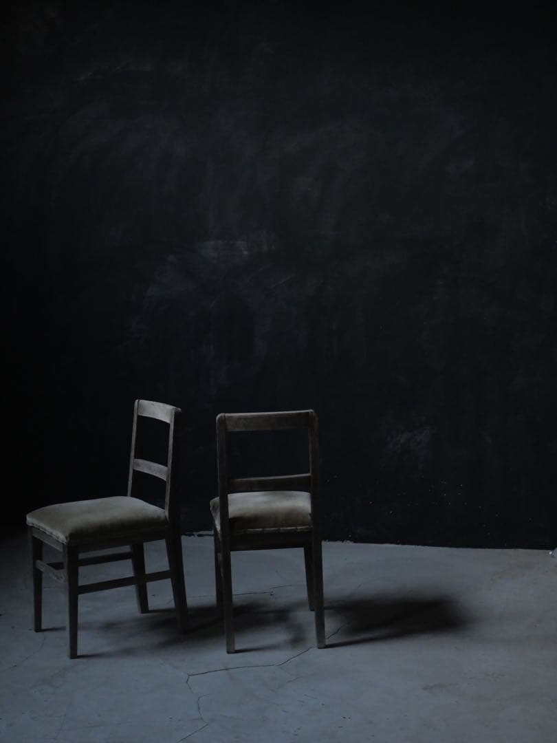 ダイニングチェア　椅子　張り替え済　古家具　古道具　アンティーク　昭和レトロ