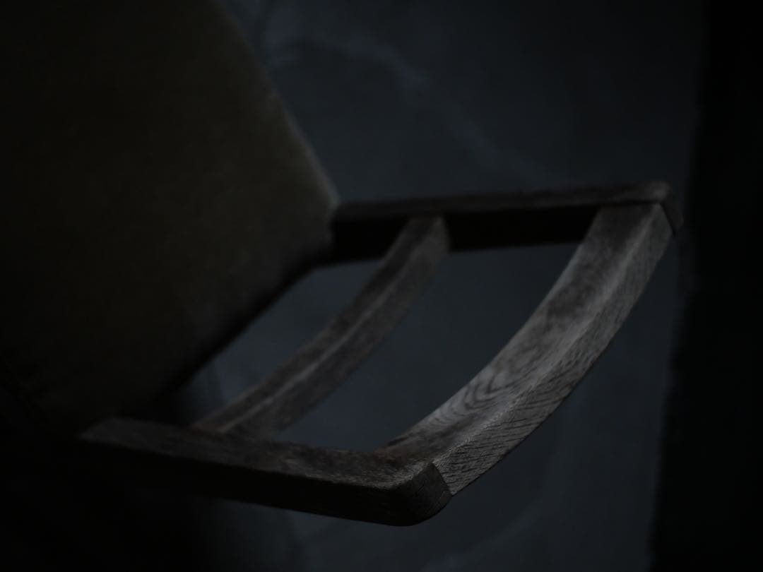 ダイニングチェア　椅子　張り替え済　古家具　古道具　アンティーク　昭和レトロ