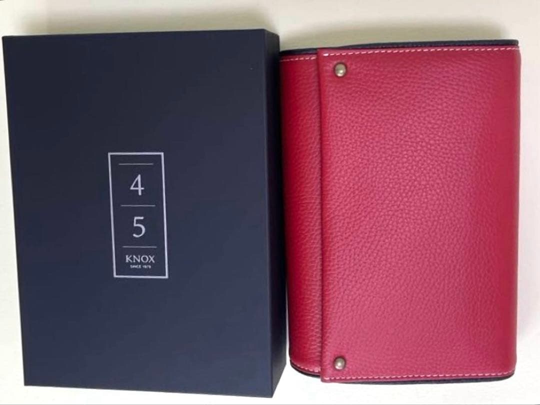 KNOX45周年記念　限定品 システム手帳 包み込む カラー　銀朱