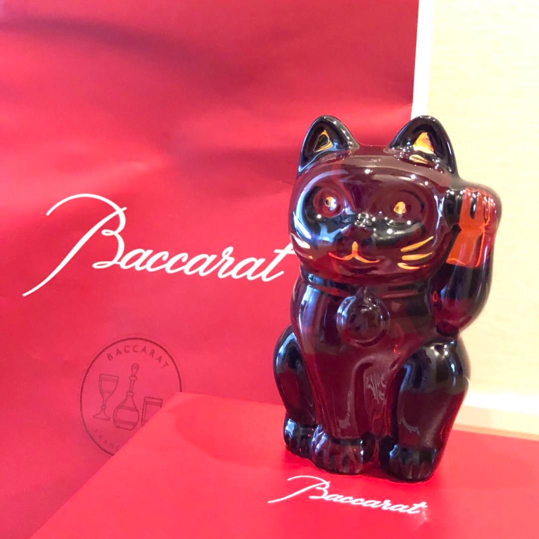 【新品未使用】バカラ　まねき猫　レッド