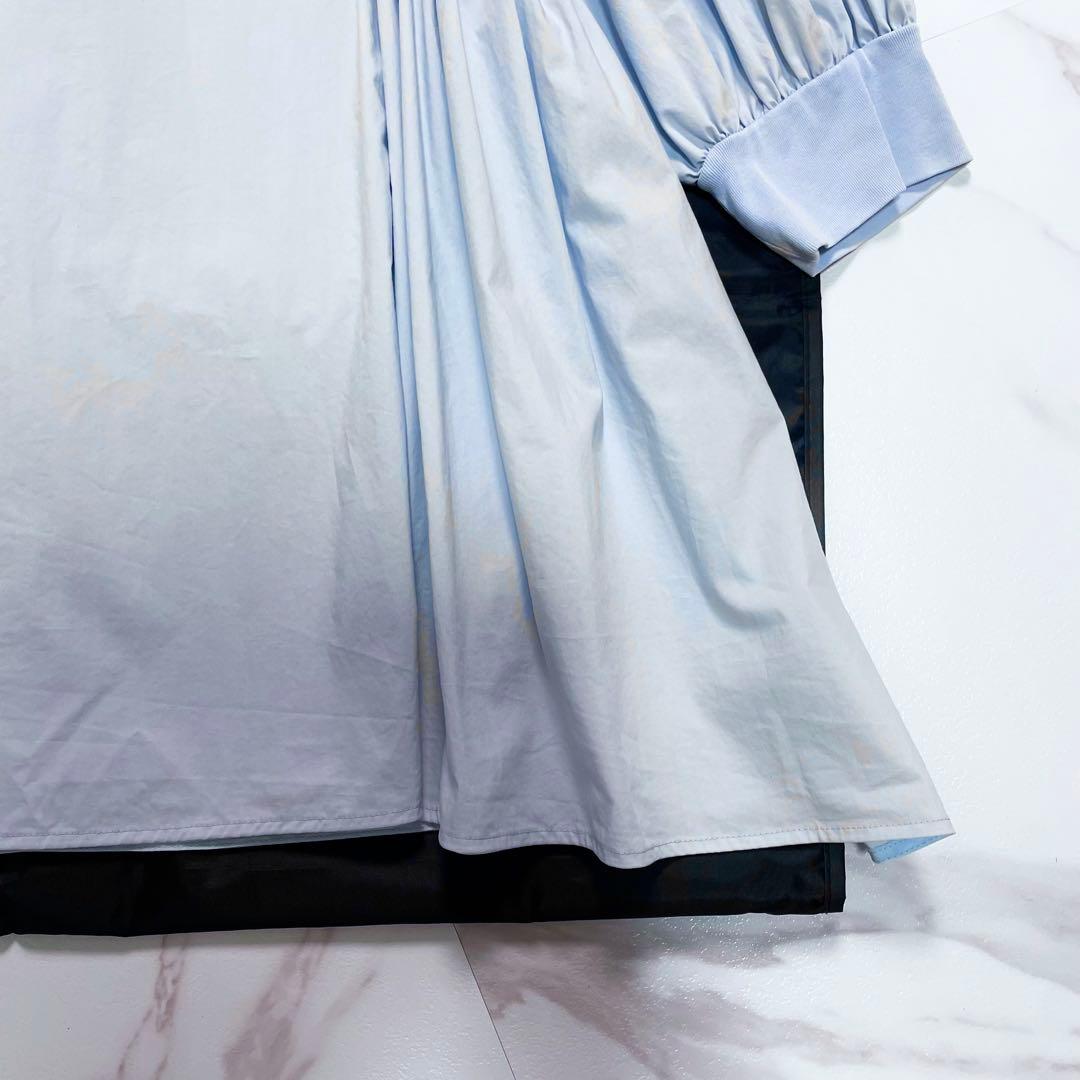 23SS✨yori サイドギャザーパフブラウス リボン パフスリーブ 近年モデル