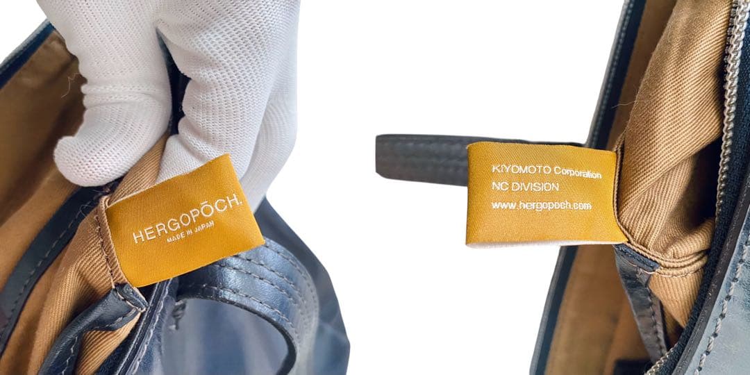 HERGOPOCH エルゴポック【美品】3室構造 レザー トートバッグ