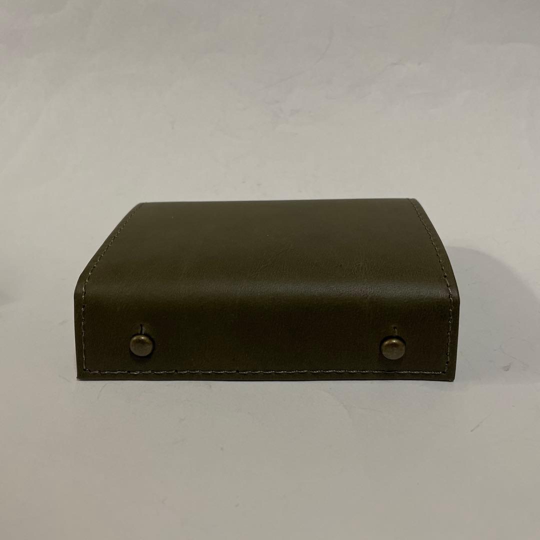 m+ エムピウ ミッレフォッリエ2 P25 グリージョ　折り財布　緑系　新品