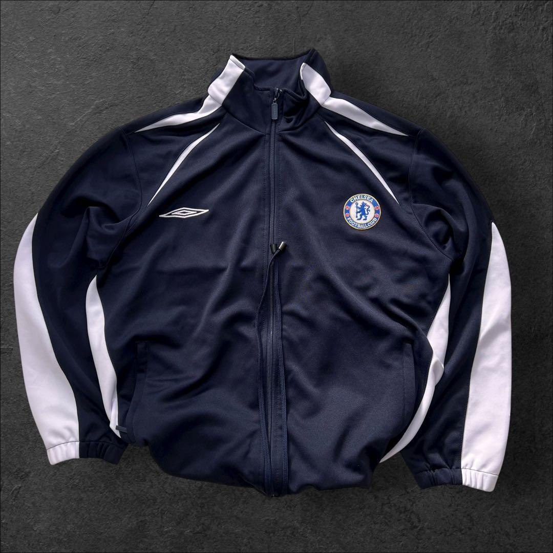 00s umbro チェルシー　短丈　ドローコード　トラックジャケット　L