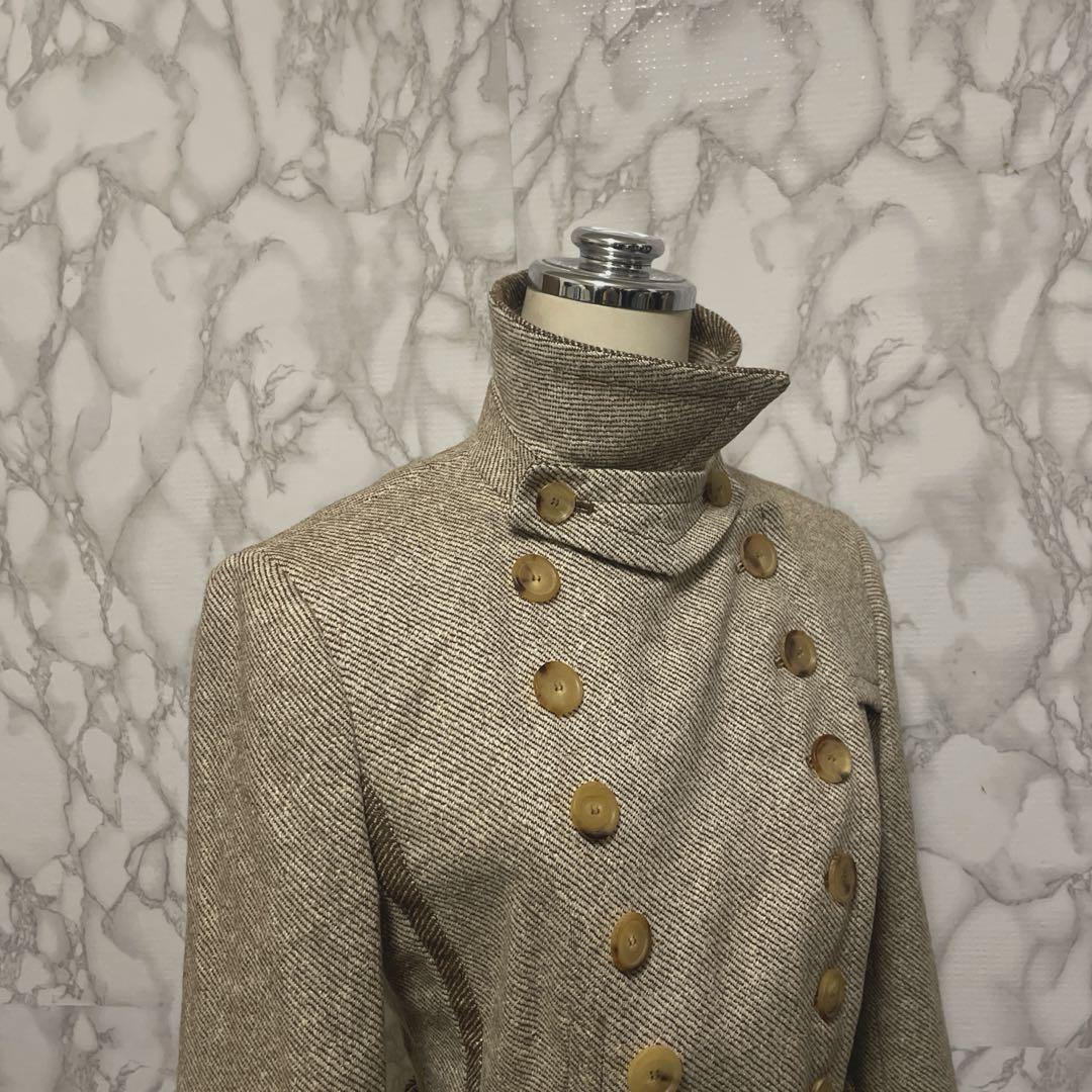 美品　AKRIS 良デザインジャケット　2way ウール　シルク　スイス製