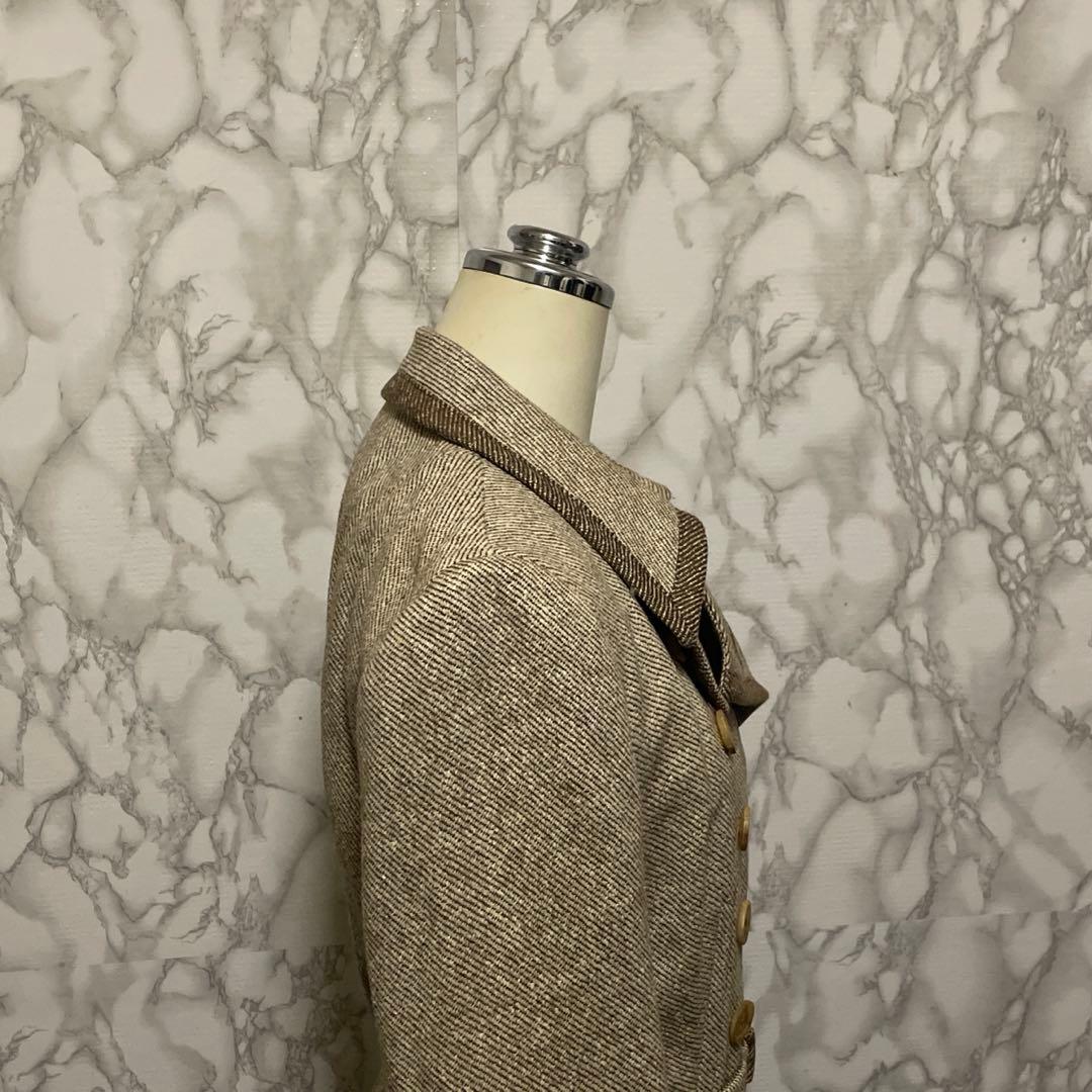 美品　AKRIS 良デザインジャケット　2way ウール　シルク　スイス製