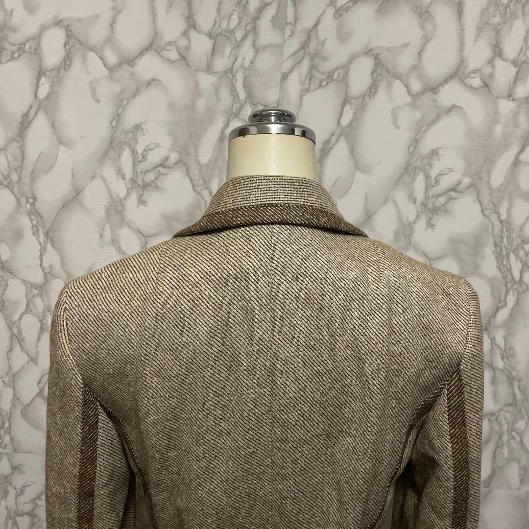 美品　AKRIS 良デザインジャケット　2way ウール　シルク　スイス製