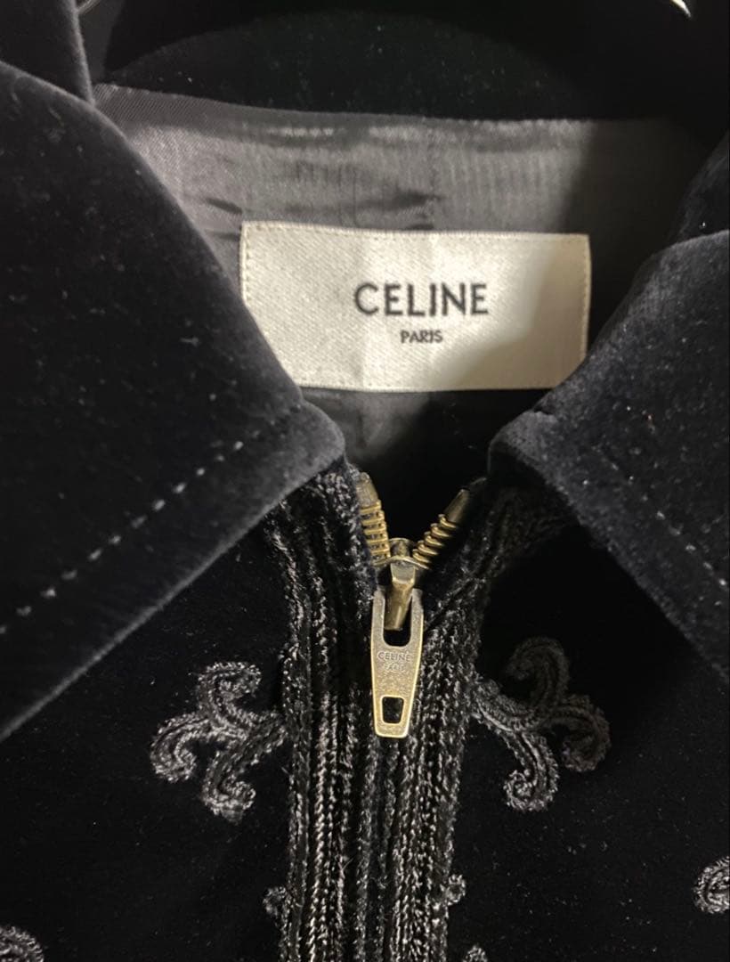 セリーヌ 20aw 刺繍ブルゾン　celine エディスリマン　ベロアジャケット