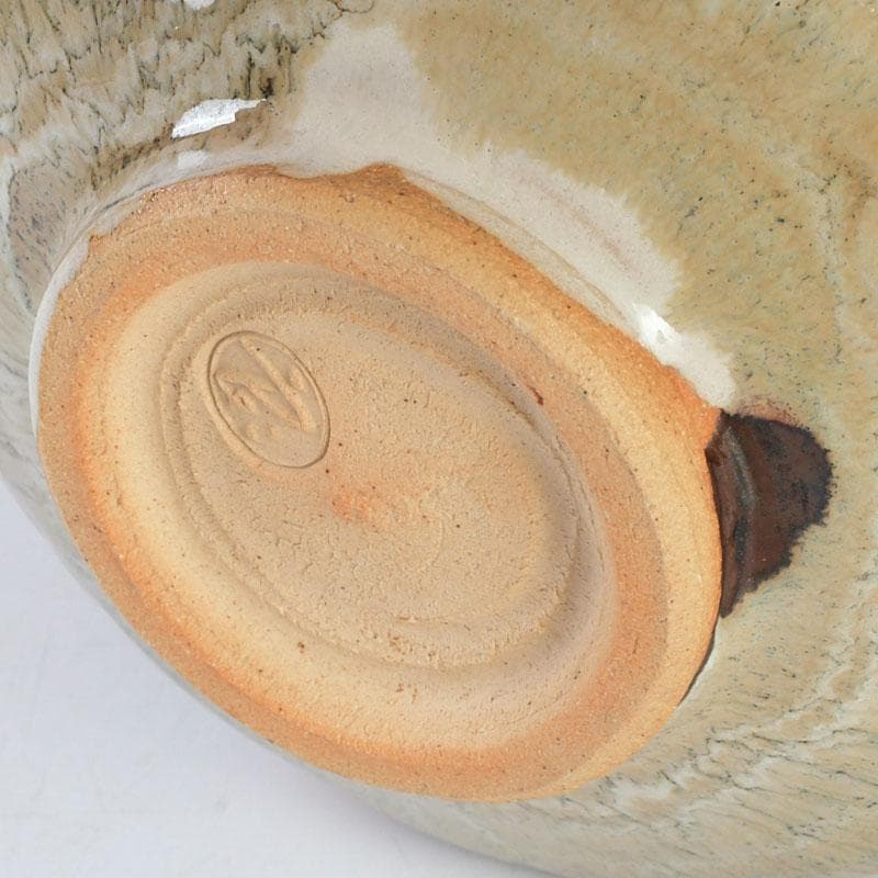 茶道具　京焼　秋峰窯　中村良二作　窯変紅葉絵　茶碗　共布共箱　V　9755