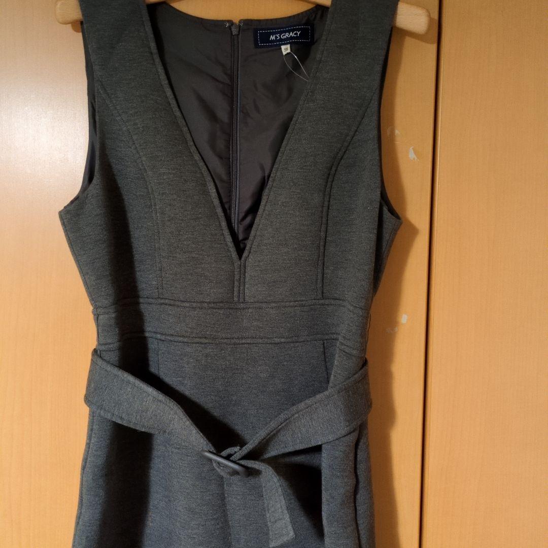 M'S GRACY グレー ノースリーブ ワンピース 38