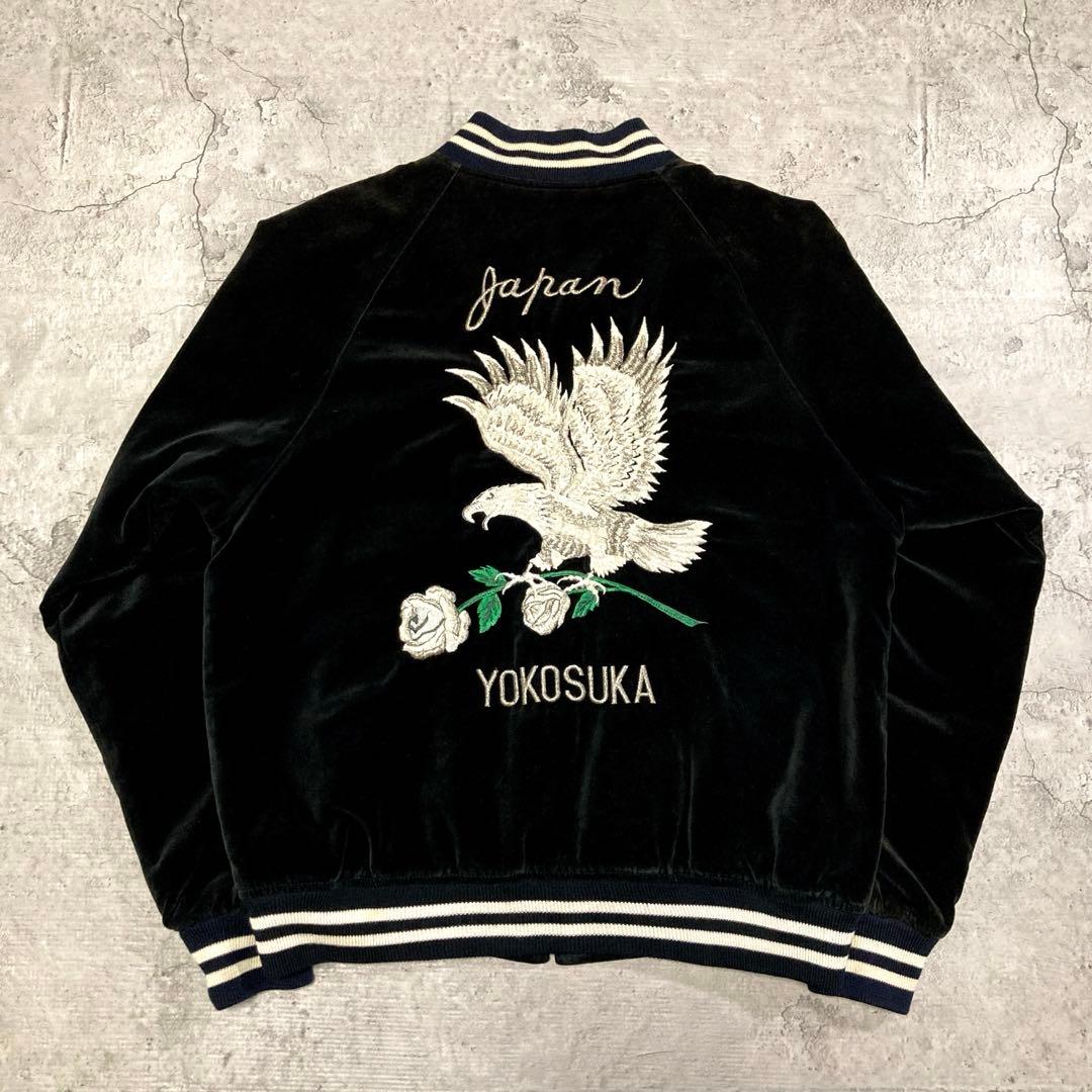 MODERN VOICE 90s 別珍スーベニアジャケット 鷲刺繍 黒 横須賀