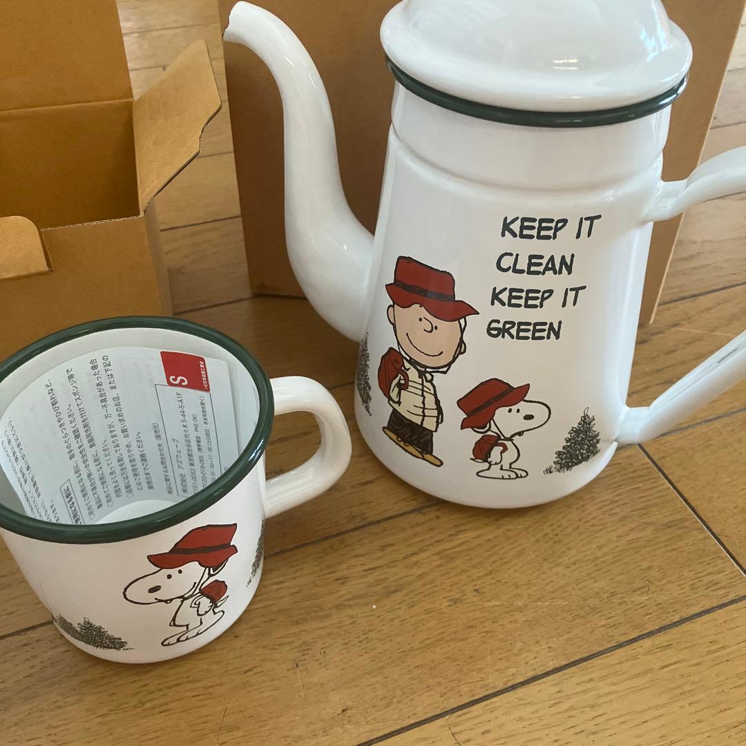 ピーナッツ　スヌーピー　琺瑯　ホーロー　ポット　マグ