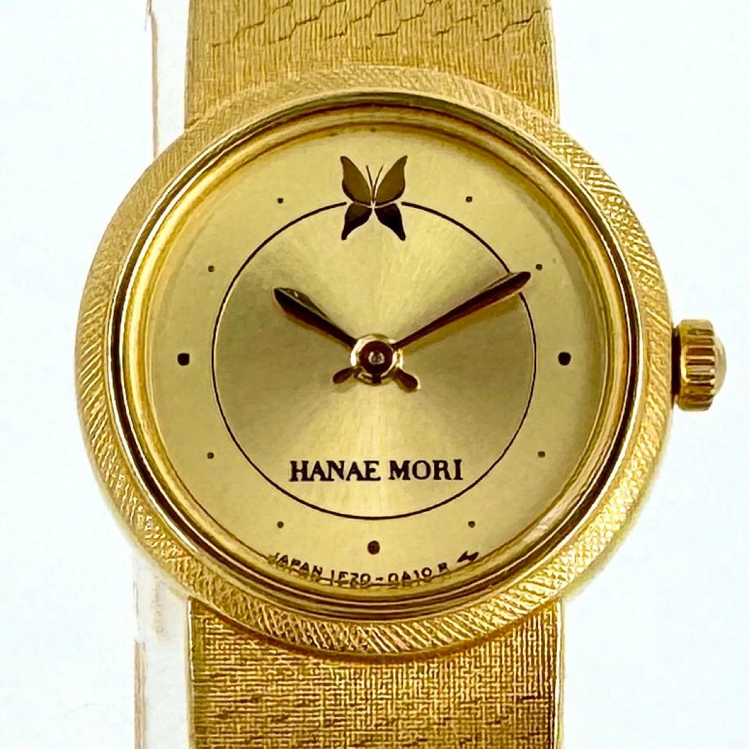 【ほぼ未使用/新品電池】SEIKO HANAEMORI ゴールド 腕時計