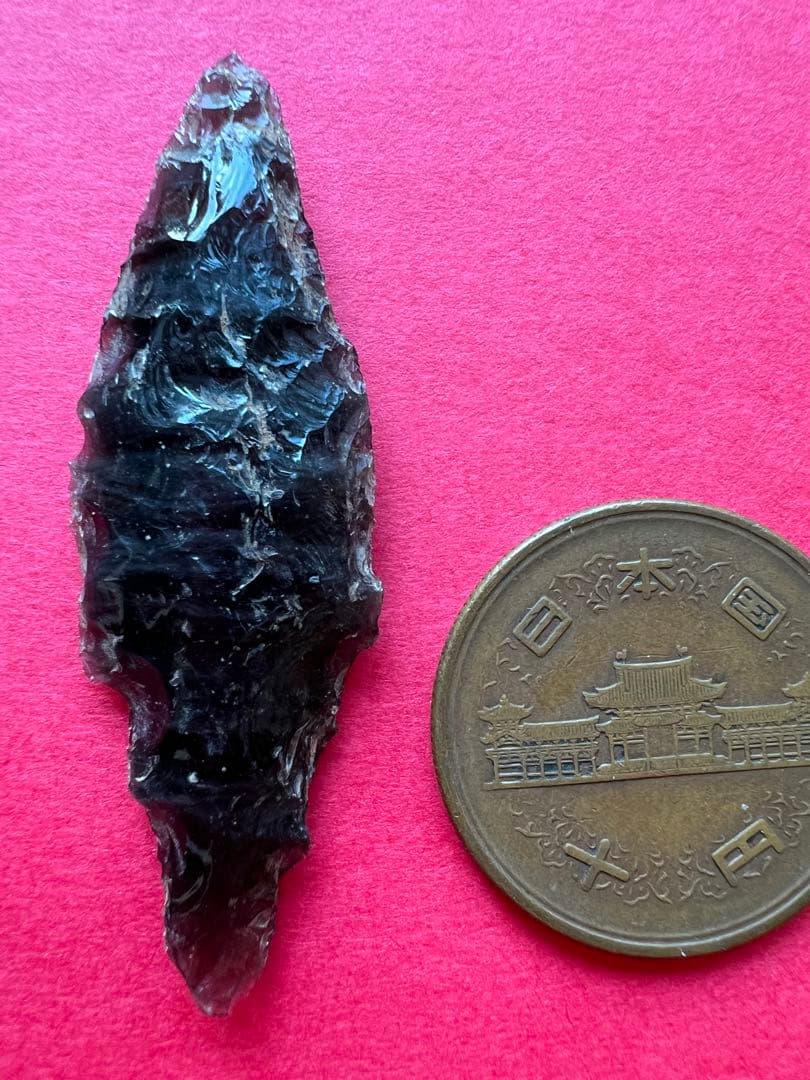 石器　黒曜石製のとてもスペシャルな石鏃　sp1