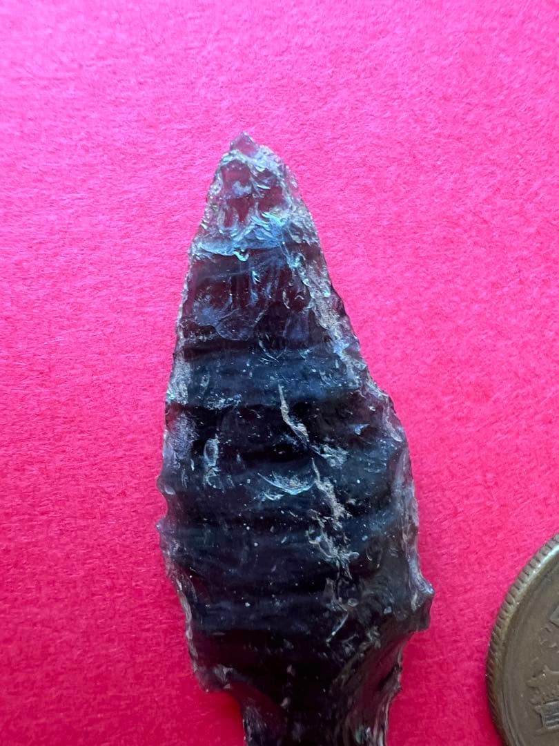 石器　黒曜石製のとてもスペシャルな石鏃　sp1