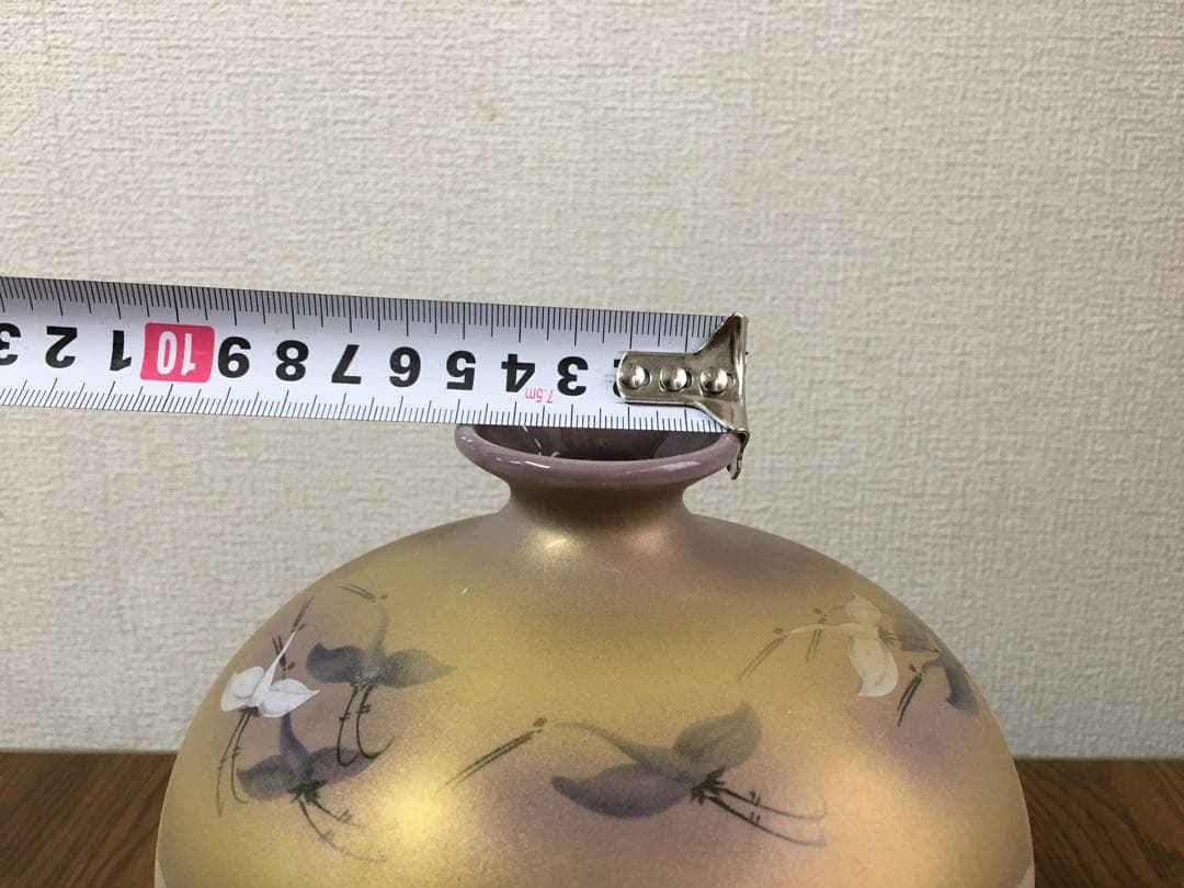 九谷焼 九谷奉峰 花瓶 鶴 台座付き